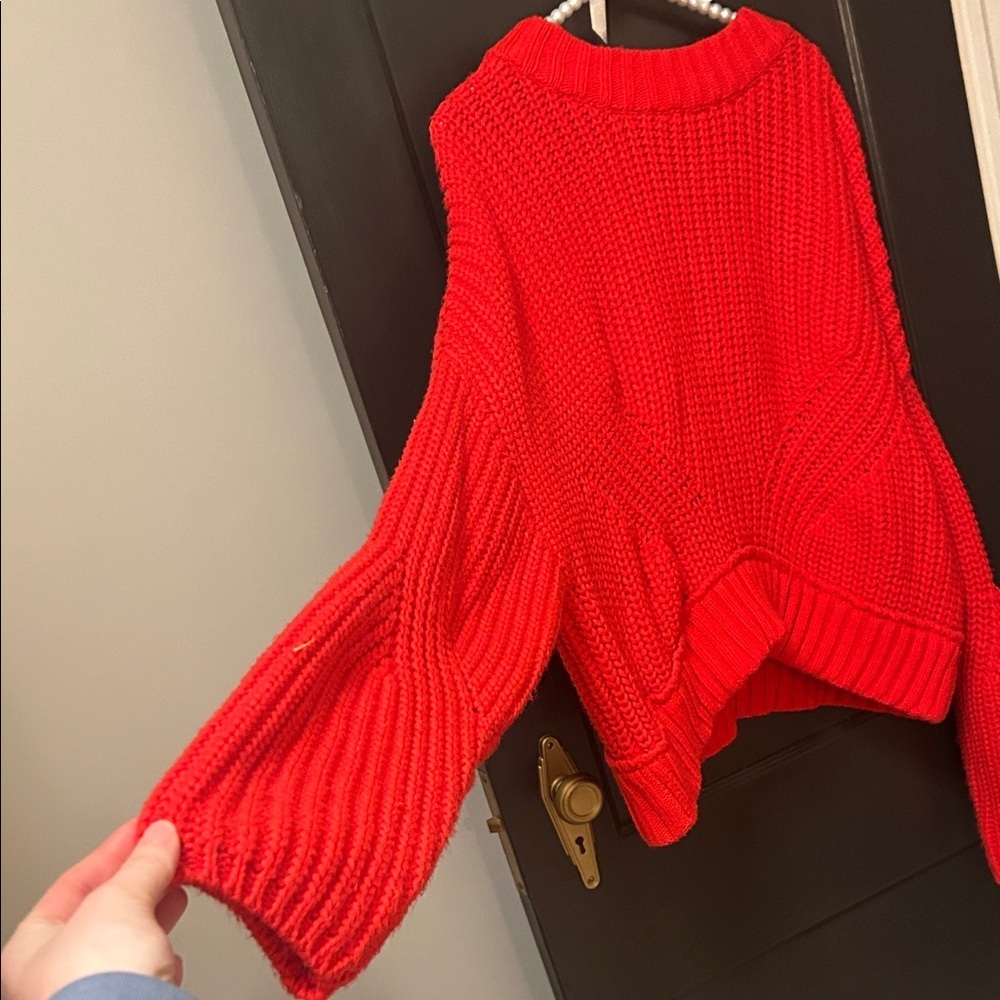 Cozy Red Knit Sweater - Picture 2 of 2